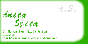 anita szita business card